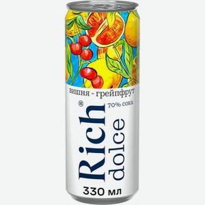 Напиток сокосодержащий Rich Dolce Вишня-грейпфрут, 0,33 л