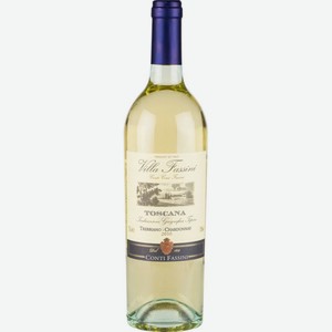 Вино Villa Fassini Trebbiano-Chardonnay Toscana белое сухое 12 % алк., Италия, 0,75 л