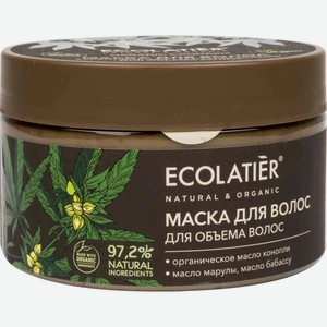 Маска для объёма волос укрепляющая текстурирующая Ecolatier Organic Cannabis, 250 мл