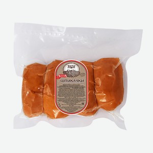 Шпикачки из мяса цыпленка-бройлера охлажденные, вакуумный пакет, вес