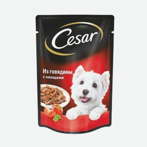Корм для собак Цезарь говядина с овощами 85г
