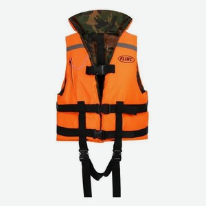 Жилет спасательный FLINC двухсторонний, 120 кг, оранжевый/камуфляж (6622954)