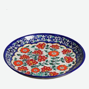 Ляган ШАФРАН  Цветы , 37 см, синий (3685057)
