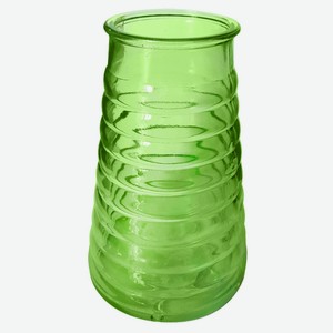 Ваза Nina Glass Конориф зеленая, 20 см