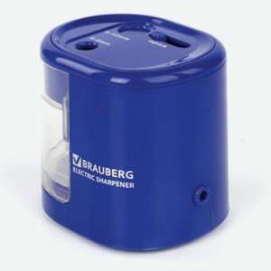Точилка электрическая Brauberg Standard, 6-8/9-12 мм, питание от батареек (228423)