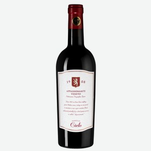 Вино Cielo 1908 Appassionante Rosso красное полусухое, 0.75л Италия