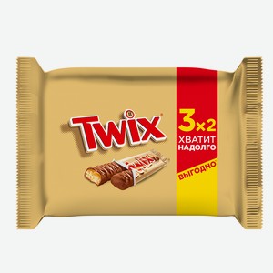 Батончик Twix шоколадный 55г х 3шт, 165г Россия