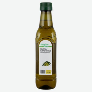 Масло оливковое «Каждый день» рафинированное, 0,5 л