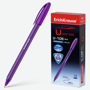 Ручка шариковая ErichKrause Ultra Glide Technology 1,0 мм фиолетовая