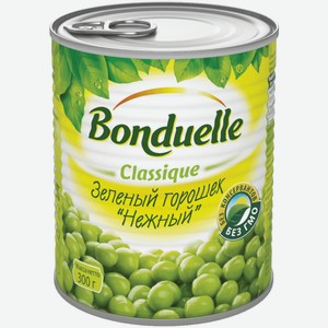 Горошек Bonduelle Нежный зеленый консервированный, 300г