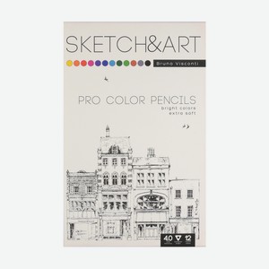 Скетч-карандаши цветные Sketch&Art Bruno Visconti 12 цветов Китай
