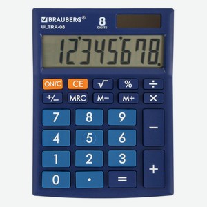 Калькулятор Brauberg Ultra-08-BU, синий (250508)
