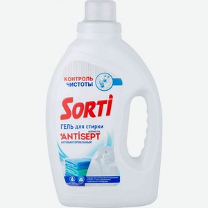 Гель для стирки антибактериальный Sorti Antisept Контроль чистоты, 1,2 л