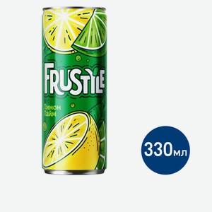 Напиток Frustyle газированный лимон-лайм, 330мл Россия