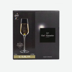 Набор бокалов для шампанского Chef&Sommelier Sumlym, 210мл х 6шт Франция