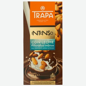 Шоколад Молочный C Цельным Миндалем Trapa Intenso 175г (окей)