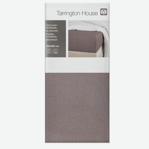 Tarrington House Простыня светло-коричневая перкаль на резинке, 180 x 200см Россия