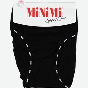 Трусы-слипы женские MiNiMi Sport Chic MS221 цвет: nero/чёрный, 48 р-р