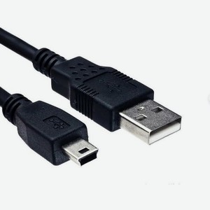 Кабель PREMIER 5-940BK 1.0, USB A(m) (прямой) - mini USB B (m) (прямой), 1м, черный