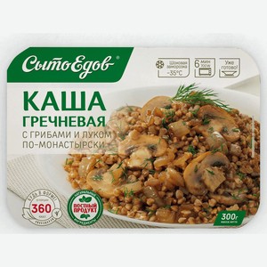 Каша Сытоедов гречневая с грибами и луком, 300г Россия
