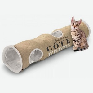 Туннель для кошек шуршащий EBI  Cote Divoire , бежевый, 120х25х25см (Нидерланды)