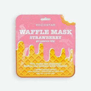 Тонизирующая вафельная маска для лица «Клубничный фреш» Waffle Mask Strawberry