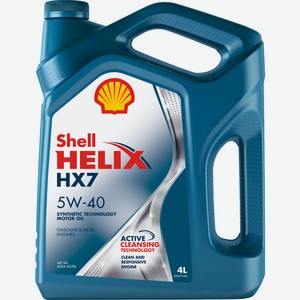 Масло мотор 4л п/синт Shell helix hx7 5w/40