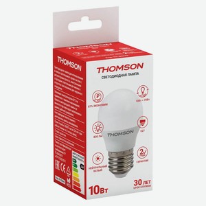 Лампа светодиодная Thomson TH-B2042 10Вт цок.:E27 шар 220B 4000K св.свеч.бел.ней. Globe