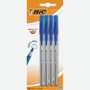 Ручки шариковые Bic Round Stic Exact цвет: синий, 4 шт.