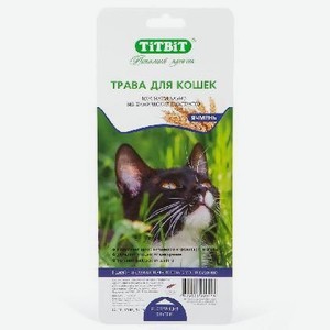 Лакомство для кошек трава для проращивания ячмень 45г Титбит