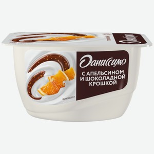 Продукт творожный Даниссимо апельсин с крошкой из тёмного шоколада 5.8%, 130г