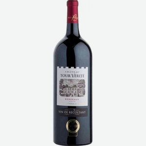 Вино Chateau Tour Verite красное сухое 14 % алк., Франция, 1,5 л