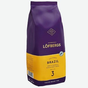 Кофе в зернах LOFBERGS Brazil Medium Roast, 1 кг