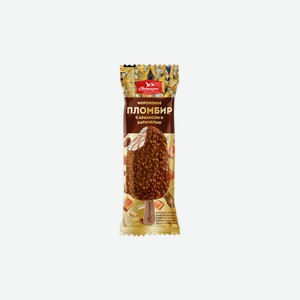 Мороженое Свитлогорье Карамель эскимо пломбир с ароматом ванили и арахисом в глазури 15% 80 г