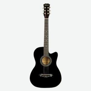 Акустическая гитара Belucci BC3810 Pack, черная, медиаторы, чехол, ремень, струны в комплекте