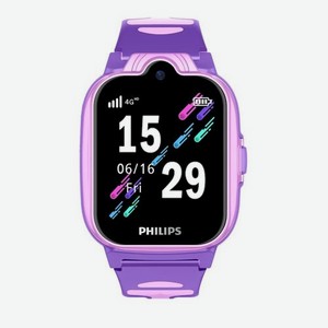 Смарт-часы Philips Kids W6610, 1.69 , розовый [ctw6610pk/00]