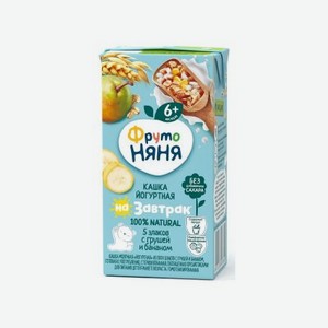 Каша ФрутоНяня йогуртная 5 злаков Груша, банан 0,2 л