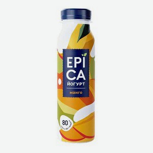 Йогурт питьевой Epica манго 2,5% БЗМЖ 260 мл