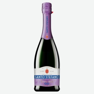 Напиток винный Santo Stefano Rosso Zero газированный безалкогольный Россия, 0,75 л