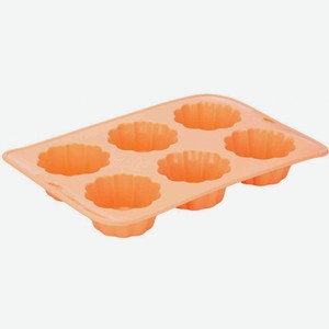 Форма для кексов Attribute Apricot, 6 ячеек