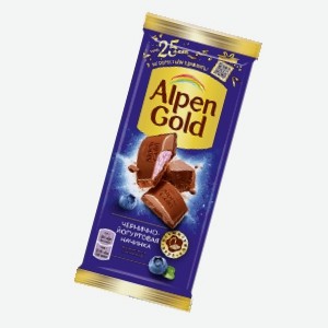 Шоколад  АльпенГолд , молочный, молочный арахис и кукурузные хлопья, молочный клубника с йогуртом, молочный черника с йогуртом, 85 г