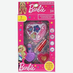 Набор: тени, помада, блеск для губ, лак для ногтей Barbie