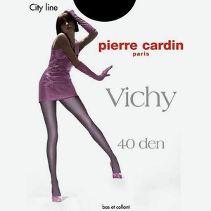 Колготки женские Pierre Cardin Vichy цвет: nero/чёрный, 40 den, 4 р-р