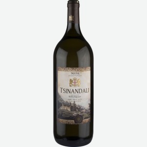 Вино Tbilisi Peak Tsinandali белое сухое 12 % алк., Грузия, 1,5 л