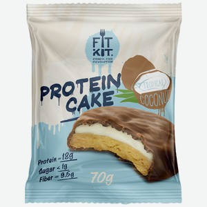 Печенье протеиновое Fit Kit Protein Cake Тропический кокос, 70г Россия