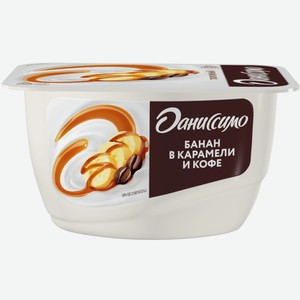 Продукт творожный Даниссимо банан в карамели и кофе с наполнителем 5.8%, 130г
