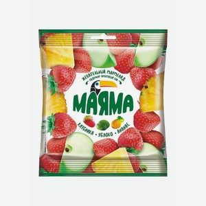 мармелад Маяма жевательный ананас, яблоко, клубника 70г