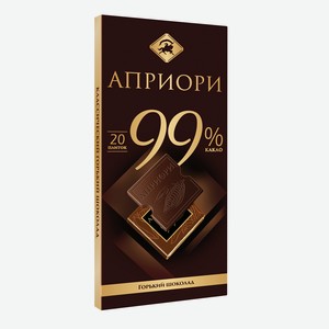 Шоколад Априори Верность качеству горький 99% какао, 100г Россия