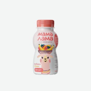 Йогурт питьевой Мама Лама клубника и банан 2.5%, 200мл Россия