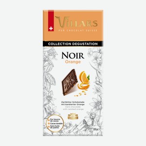 Шоколад Villars темный с цукатами апельсина, 100г Швейцария